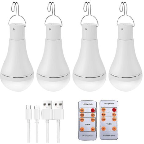 Ampoule rechargeable USB, ampoule de secours à batterie, lot de 4 (1/5)