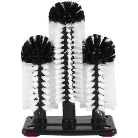 Brosse à verres 3 brosses, brosses de lavage pour verres, cuisines, verres à vin rouge -- (1/5)