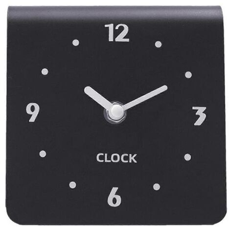Horloge de bureau silencieuse noire, style rétro simple, pour salon. (1/5)