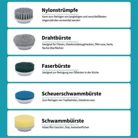 Brosse de nettoyage électrique, éponge pour salle de bain --- (1/5)