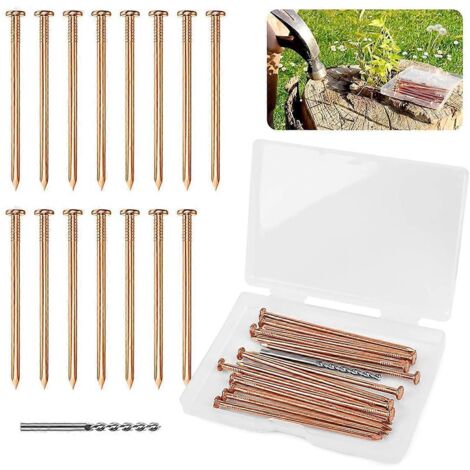 25 clous en cuivre pour éliminer les souches d'arbres. (1/5)