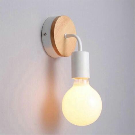 Applique murale nordique postmoderne, petite et simple, pour salle de bain, blanche. (1/5)