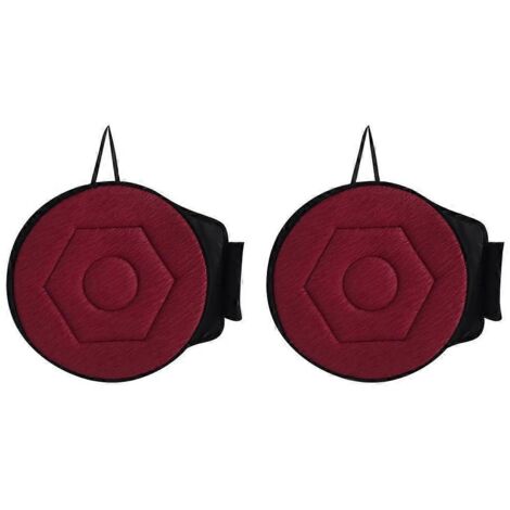 Lot de 2 coussins de siège pivotants à 360° pour voiture, coussin de siège rouge de 40 cm (15,7 pouces) (1/5)