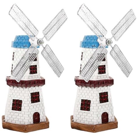 Ornements de moulin à vent, statue de moulin à vent hollandais de style rétro européen-- (1/5)