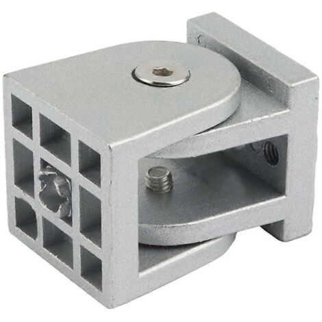Connecteur à angle droit flexible à charnière pivotante pour profilé en aluminium-- (1/5)