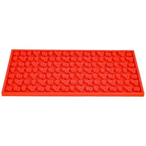 Tapis de bar 45x30x0,8CM, tapis de service antidérapant en PVC rouge (1/5)