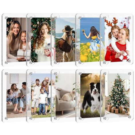 Cadre photo magnétique, cadre photo magnétique pour réfrigérateur - Transparent - (1/5)