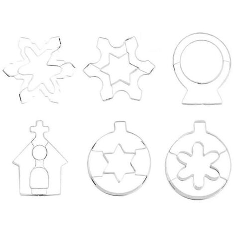 Emporte-pièces de Noël en forme de flocon de neige, 6 pièces (1/5)