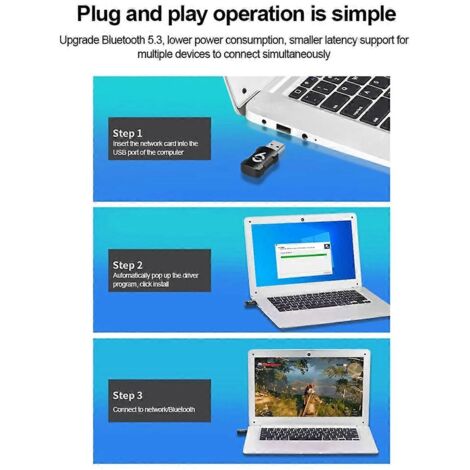 Adaptateur USB WiFi 6 900 Mbps avec dongle Bluetooth 5.3 (1/5)