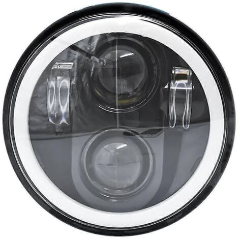 Phare LED 5,75 pouces avec anneau lumineux blanc pour Iron 883 (1/5)