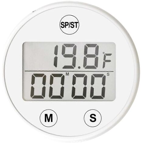 Thermomètre pour bain de glace avec minuterie, thermomètre automatique pour bain de glace - Blanc