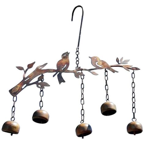 Magnifique carillon à vent en forme de cloches d'oiseaux pour embellir le jardin et la maison. (1/5)