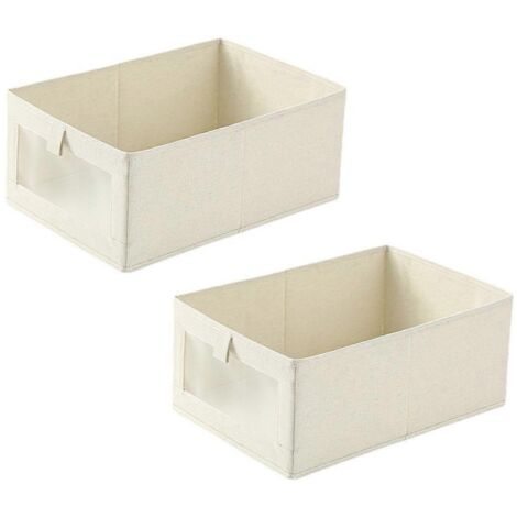 Boîte de rangement pour rideaux en coton et lin -- (1/5)