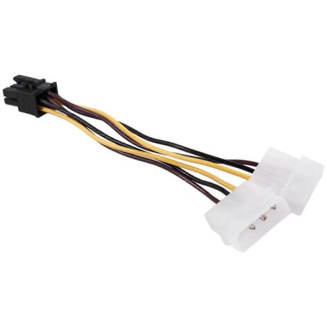 Câble d'alimentation pour carte graphique double Molex IDE 4 broches vers PCI-E 6 broches-- (1/5)