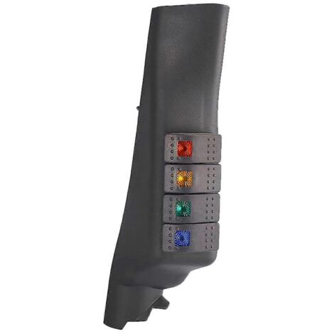 Kit de panneau de commande de montant avec interrupteur à bascule à 4 LED pour Jeep LHD - Noir (1/5)
