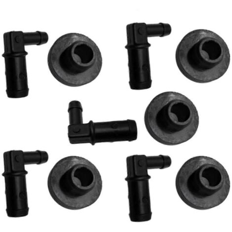 Kit de 5 pièces pour réservoir de carburant, tige et bague, pour débroussailleuse Craftsman Husqvarna - Noir (1/5)