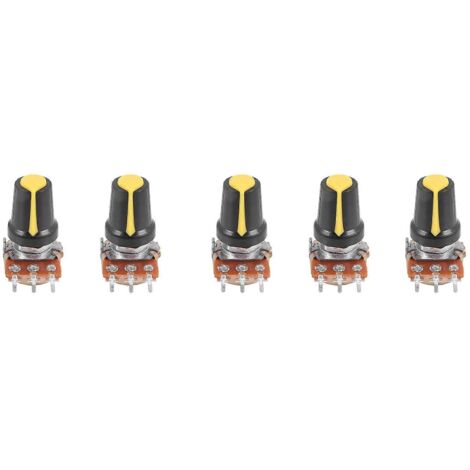 Potentiomètre rotatif linéaire à 5 composants, 100 kΩ, 3 bornes (1/5)