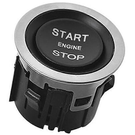 Bouton marche/arrêt d'allumage LR094038 LR037611 pour Land Rover - Noir et argent (1/5)