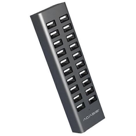 Hub USB 2.0 à 20 ports, répartiteur USB pour système d'exploitation Linux, prise UE (1/5)