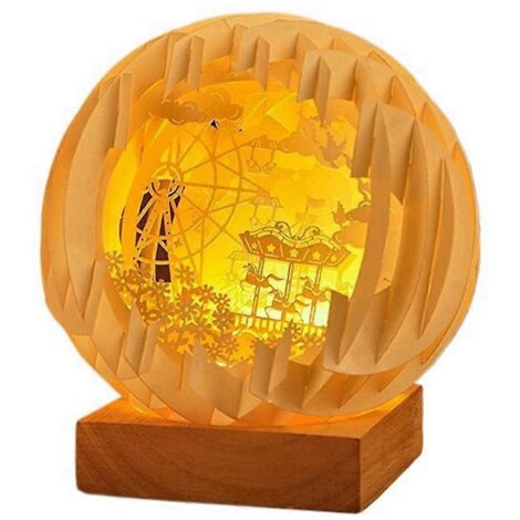 Lampe sculptée créative en trois dimensions, veilleuse romantique A-- (1/5)