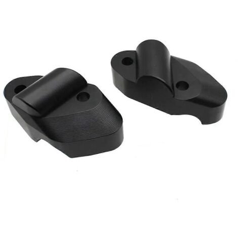Rehausseur de guidon de moto à fixation par collier noir-- (1/5)