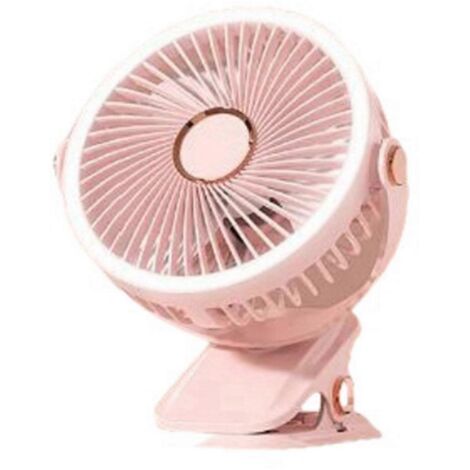Ventilateur de bureau portable mini, rechargeable par USB, à fixer sur une pince, pour dortoir B-- (1/5)