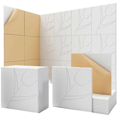 Panneaux muraux insonorisants, panneaux auto-adhésifs insonorisants de 12 x 12 x 0,4 pouces (1/5)