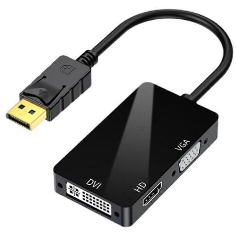 Câble adaptateur DP vers VGA DVI 3 en 1 A-- (1/5)