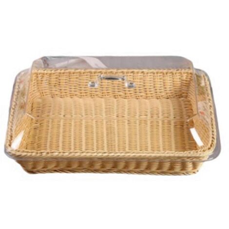 Panier avec couvercle, Panier avec couvercle pour aliments, Beige-- (1/5)