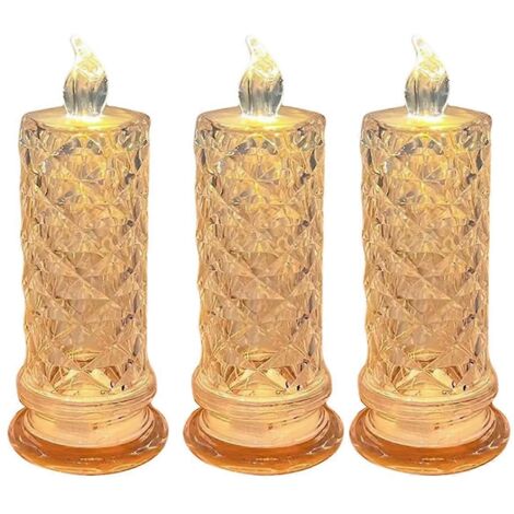 Bougies LED, projection de motifs de roses-- (1/5)
