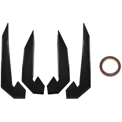 Kit de carrosserie automobile 4 pièces avec aileron de pare-chocs avant long et lame d'air, B-- (1/5)