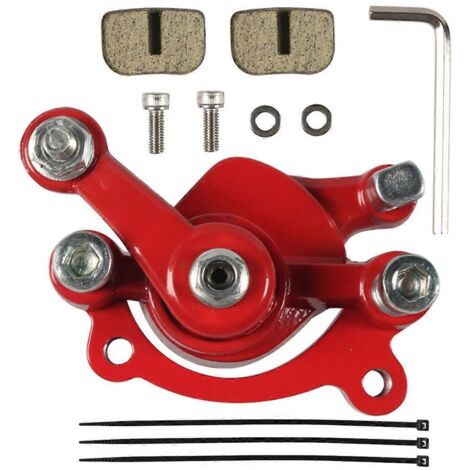 Étrier de frein à disque arrière avec plaquettes de frein pour mini-moto 43 47 49cc, rouge (1/5)