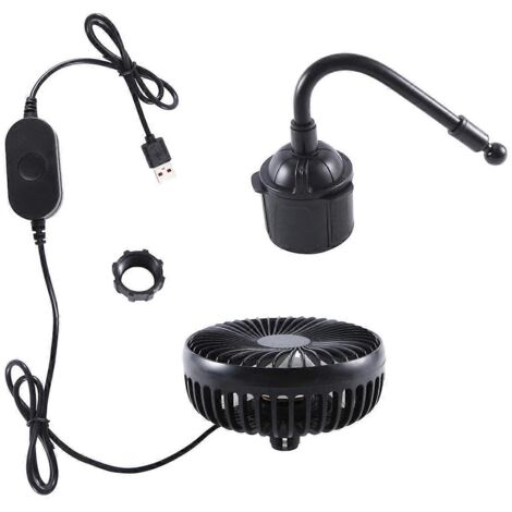 Ventilateur de voiture multifonctionnel, ventilateur USB, cendrier intégré, accessoires universels --- (1/5)