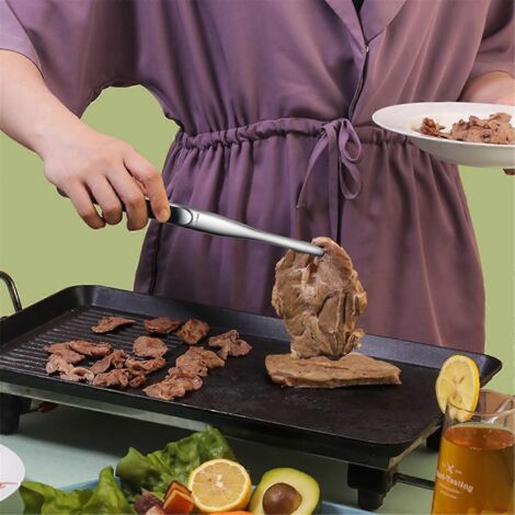 Pince à crêpes, pince à barbecue, pince à poisson frit, rouge-- (1/5)