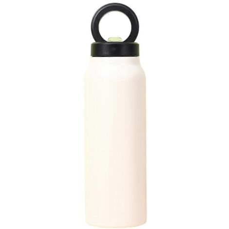 Bouteille d'eau isotherme blanche avec support magnétique pour téléphone --- (1/5)