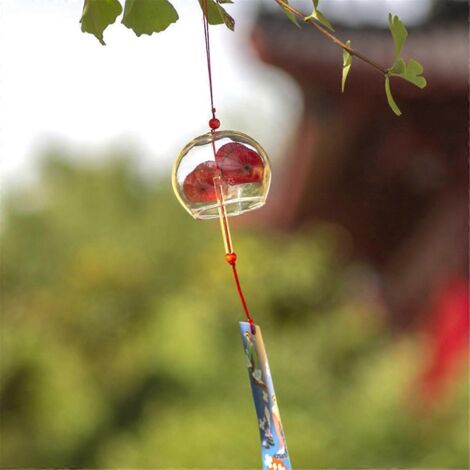 Carillon éolien japonais en verre, décoration de sonnette pour chambre ou maison, chat-- (1/5)