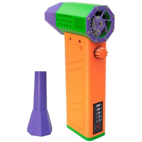 Ventilateur turbo à jet 140 000 tr/min avec affichage de la puissance, orange vif. (1/5)