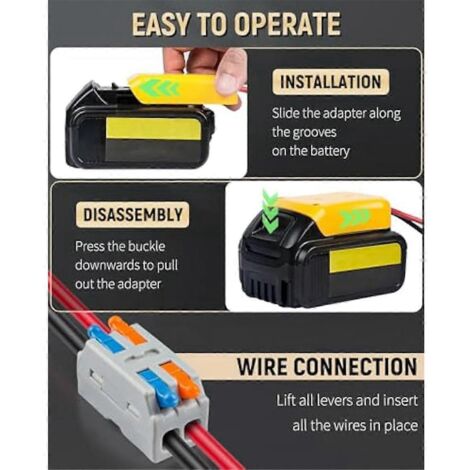 Adaptateur pour roue électrique (2 pièces) pour batterie au lithium 20 V (1/5)