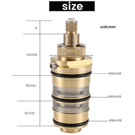 Kit de réparation pour mitigeur thermostatique de douche en laiton --- (1/5)