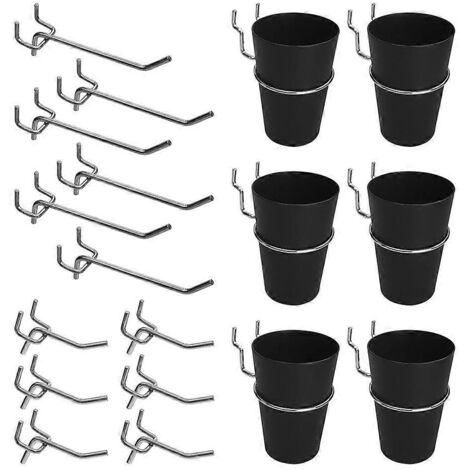 Accessoire pour panneau perforé à crochets - 18 pièces - Présentoir pour panneau perforé A - (1/5)