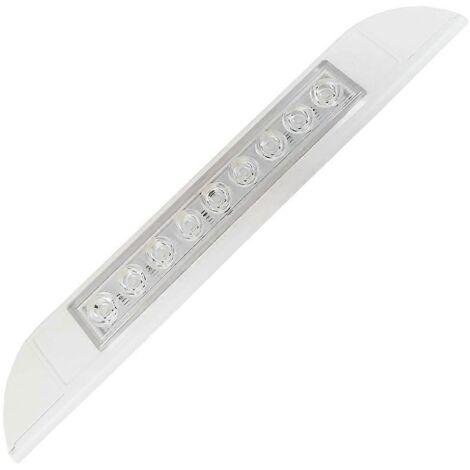 Éclairage d'auvent à 9 LED, 12 V/24 V, étanche, 256 mm, blanc (1/5)