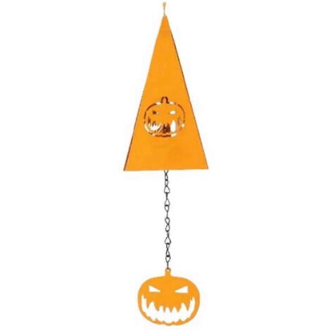 Décoration de chambre d'Halloween Carillon éolien triangulaire en fer forgé C-- (1/5)