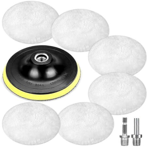 Capot de polissage pour meuleuse d'angle, disque de polissage de 125 mm, tampons de polissage -- (1/5)