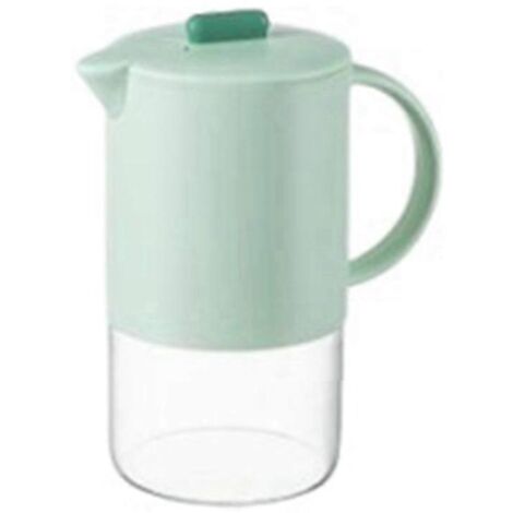 Carafe à eau en verre avec couvercle, cafetière de cuisine 1500 ml, vert clair (1/5)