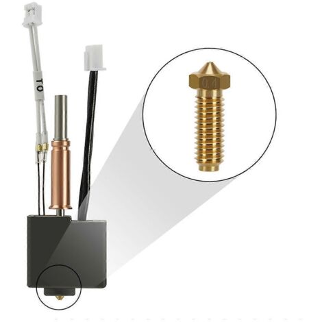 Kit de tête d'impression 3D pour Kobra3 avec buse en laiton de 0,4 mm -- (1/5)