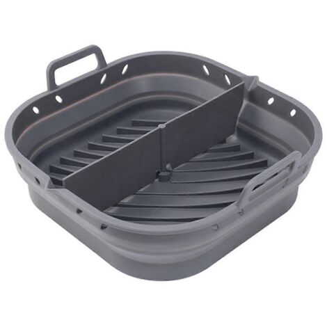 Moule à pâtisserie pliable gris de 8,5 pouces pour friteuse à air (1/5)