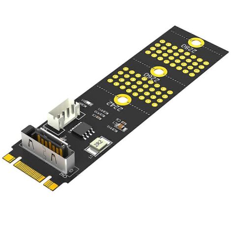 Adaptateur NGFF (M.2) Key B+M /B vers SATA 2,5 pouces (1/5)