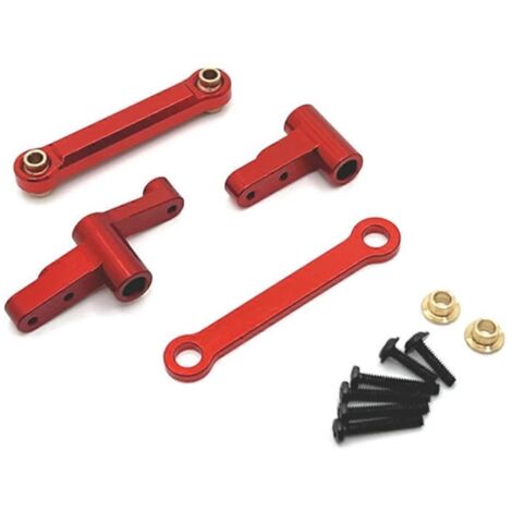 Kit de bras oscillant de direction pour voiture RC 1/14 - Pièces de mise à niveau rouges (1/5)