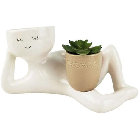 Créations originales : vase, contenant, balançoire pour plantes succulentes vertes -- (1/5)