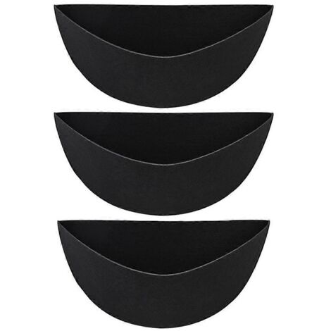 Lot de 3 doublures de jardinières demi-rondes de 14 pouces en tissu (1/5)